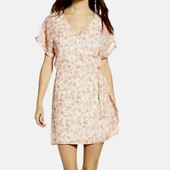 All in Favor Dresses & Skirts - NWT All in Favor Multicolor Animal Print Mini Wrap Dress X-Small